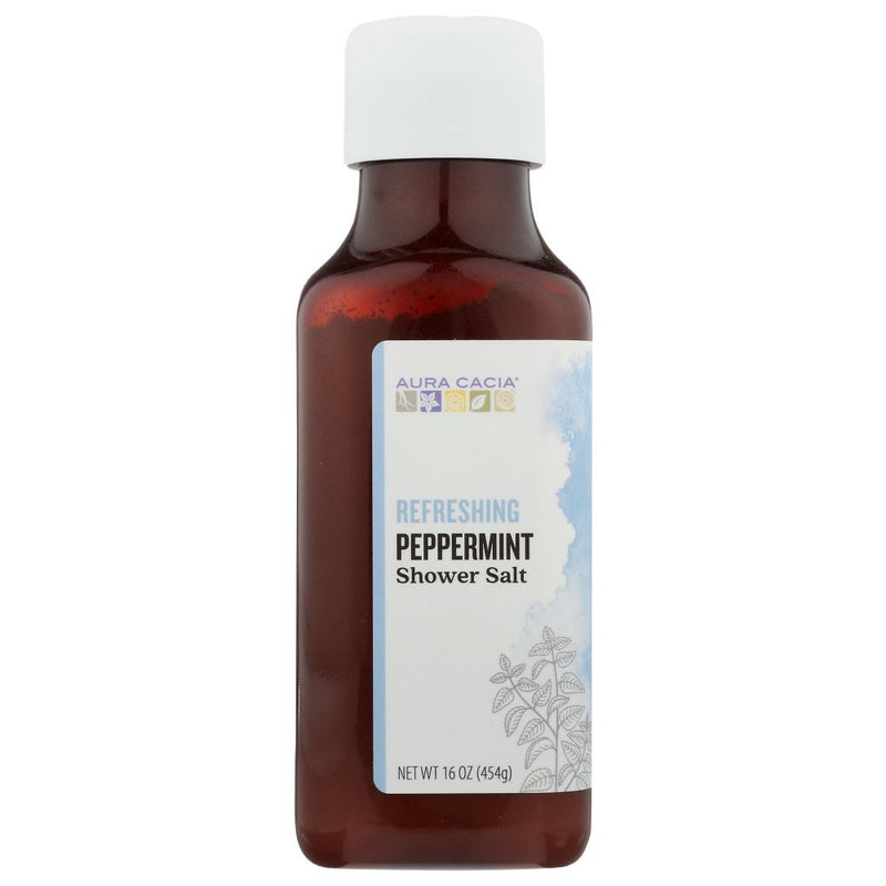 AURA CACIA: Relaxing Peppermint Shower Salt, 16 oz