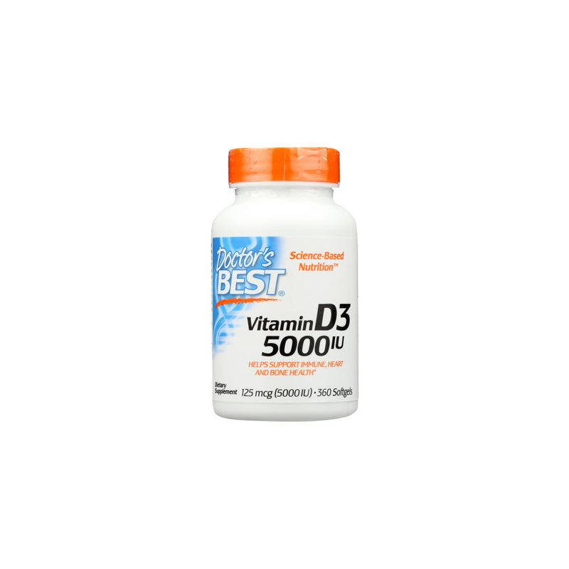 DOCTORS BEST: Vitamin D3 5000Iu, 360 sg