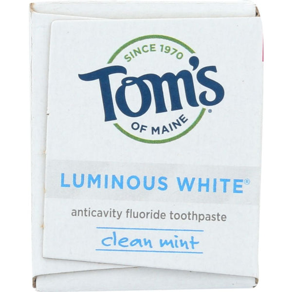 TOMS OF MAINE: Luminous White Clean Mint Toothpaste, 0.75 oz